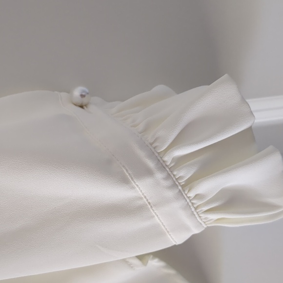Talbots - Ruffle Trim Blouse - Ivory - Picture 4 of 7